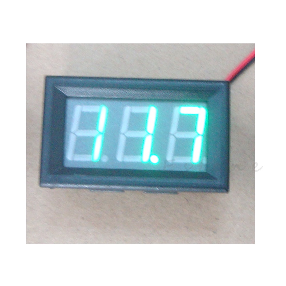 Vôn Kế Hiển Thị LED 3 Chữ Số Mini 2 Dây DC 5-120V