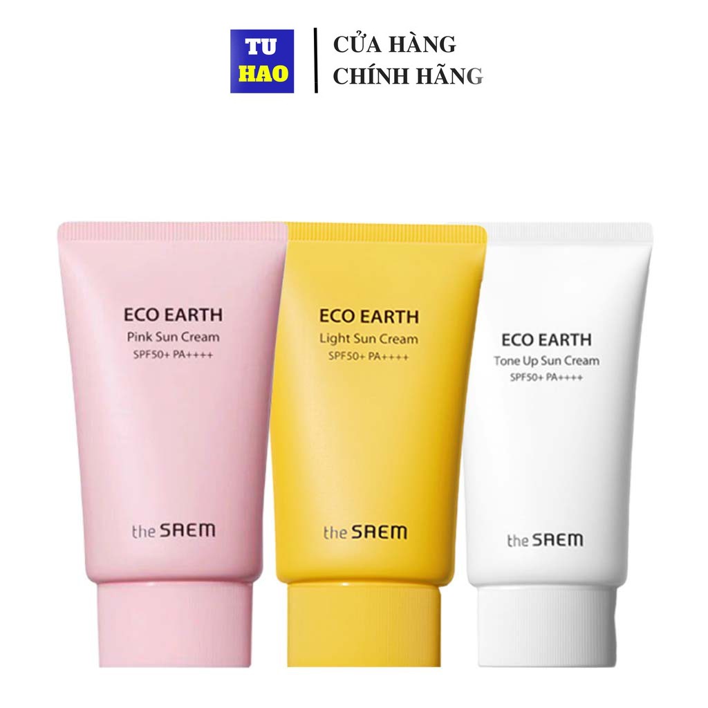 Kem Chống Nắng Ngăn Ngừa Tia UVA và UVB The Saem Eco Earth Sun Cream 50g