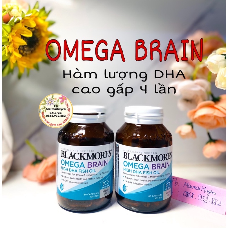 Viên uống dầu cá Omega Brain High Dha Blackmore cho trẻ từ 1 tuổi