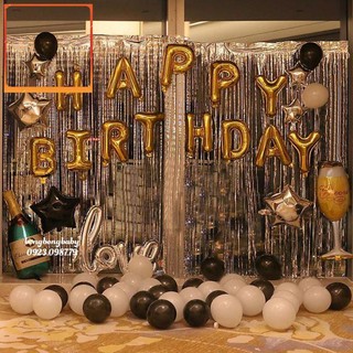 [Rẻ Vô Đich] [Áp mã GIAY079M nhận ưu đãi] Set bóng happy birthday trang trí sinh nhật lãng mạng