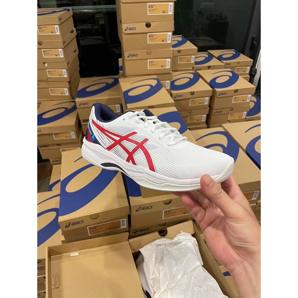 GIẦY TENNIS ASICS GEL GAME 8 LE WHITE/CLASS RED 1041A290.110