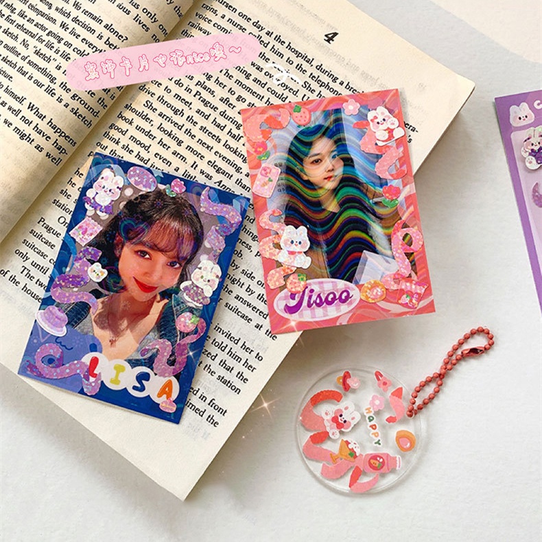 Flowertree 1 Bộ Sticker Dán Trang Trí Scrapbook Hình Thỏ