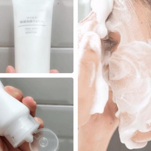 Sữa rửa mặt tạo bọt Muji Face SoapCHÍNH HÃNG giúp làm dịu và chống kích ứng cho da