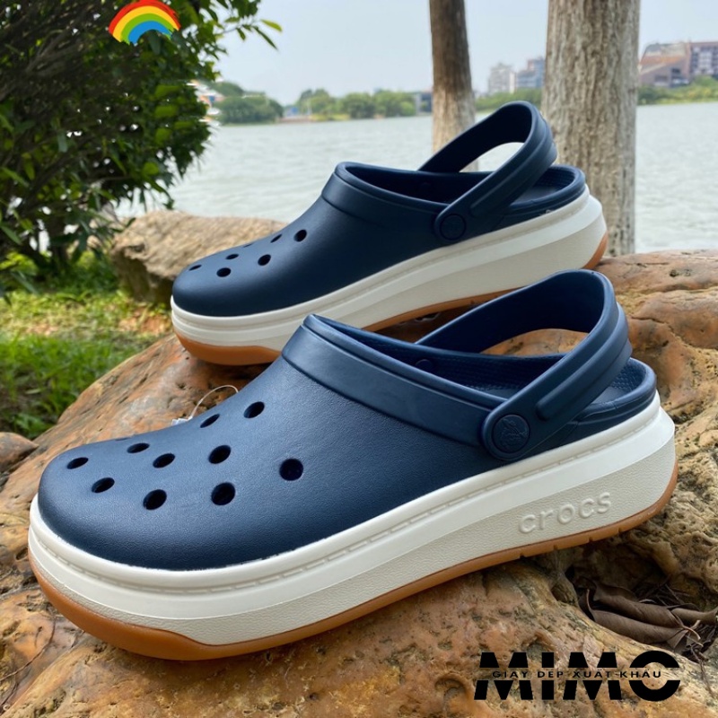 Dép sục Band Force màu navy Êm Mềm Nhẹ, Full Box cho nam nữ, Tặng 10 jibiit