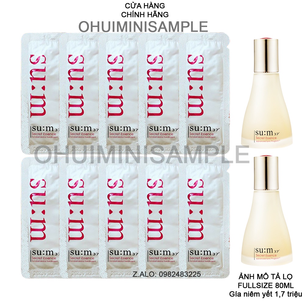 Gói nước thần Su:m37 Secret Essence 1ml phục hồi lão hóa, làm sáng da và tăng độ đàn hồi