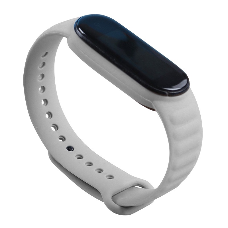 Dây Đeo Thay Thế Chất Liệu Silicon Màu Trơn Cho Mi Band 4/3/6