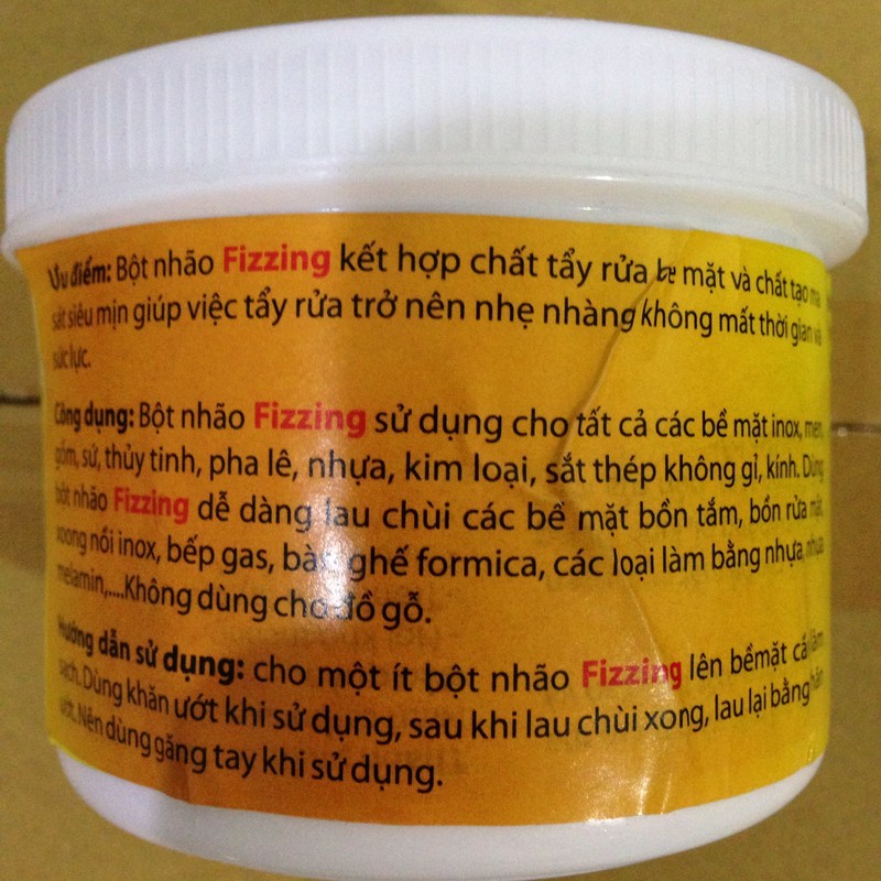 BỘT NHÃO FIZZING CHẤT TẨY RỬA ĐA NĂNG SIÊU SẠCH