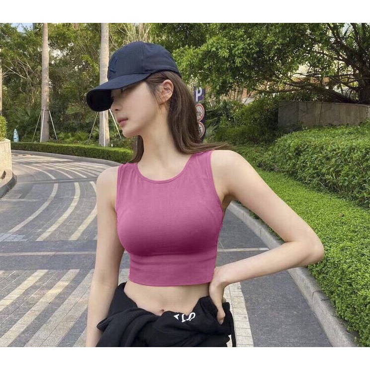 Áo ngực bra nữ dáng croptop thể thao nâng ngực - Áo lót bralette tập gym coton mềm không gọng mút mỏng YLY20 | BigBuy360 - bigbuy360.vn