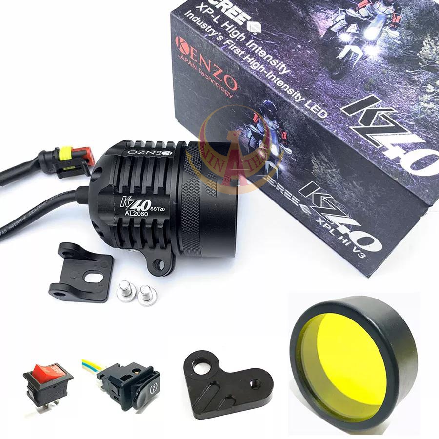 Đèn trợ sáng l4x chíp sst20 luminus kính tím BH 1 năm
