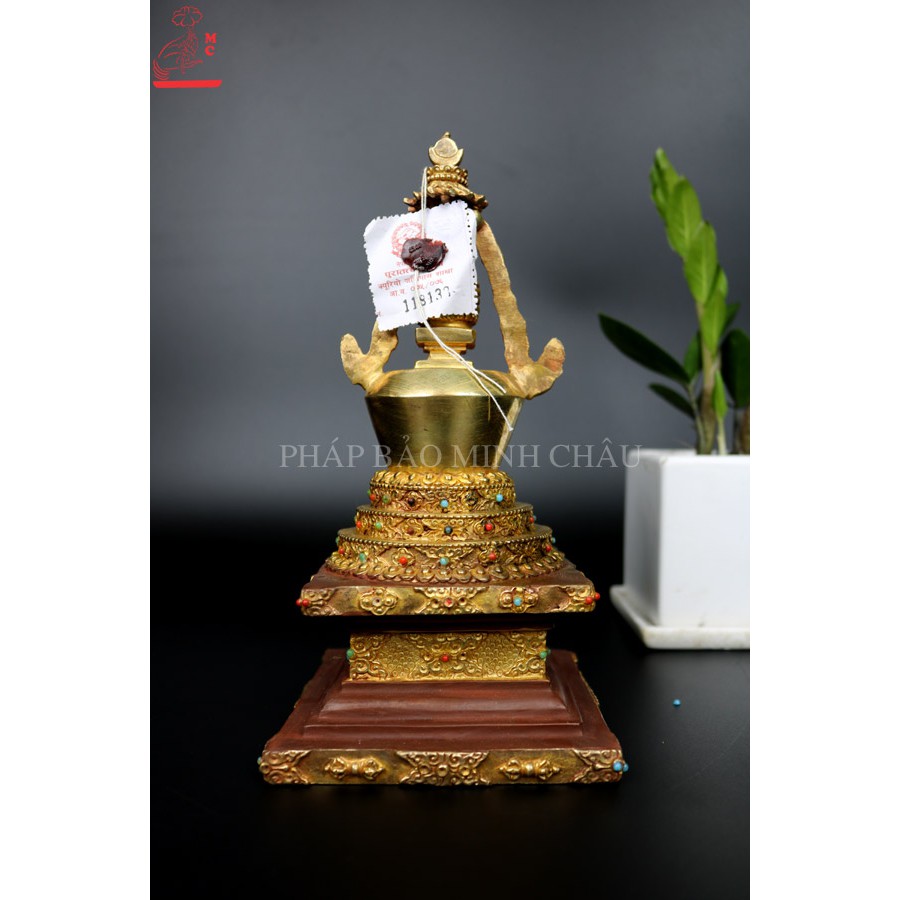 Tháp trấn đàn đồng Nepal 24cm