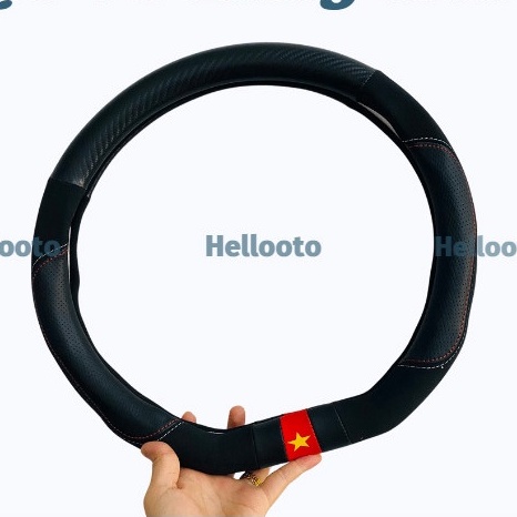 Bọc Vô Lăng , Bọc Tay Lái Cho Xe Ô Tô Mẫu Cờ Việt Nam - Vô lăng chữ D - lắp xe XL7, Seltos, Almera...