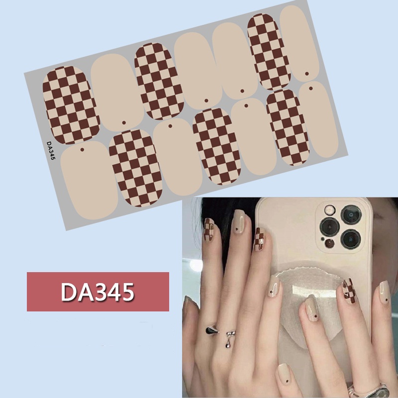 Bộ 14 miếng dán móng tay nhãn dán 3D thời trang DA341-360