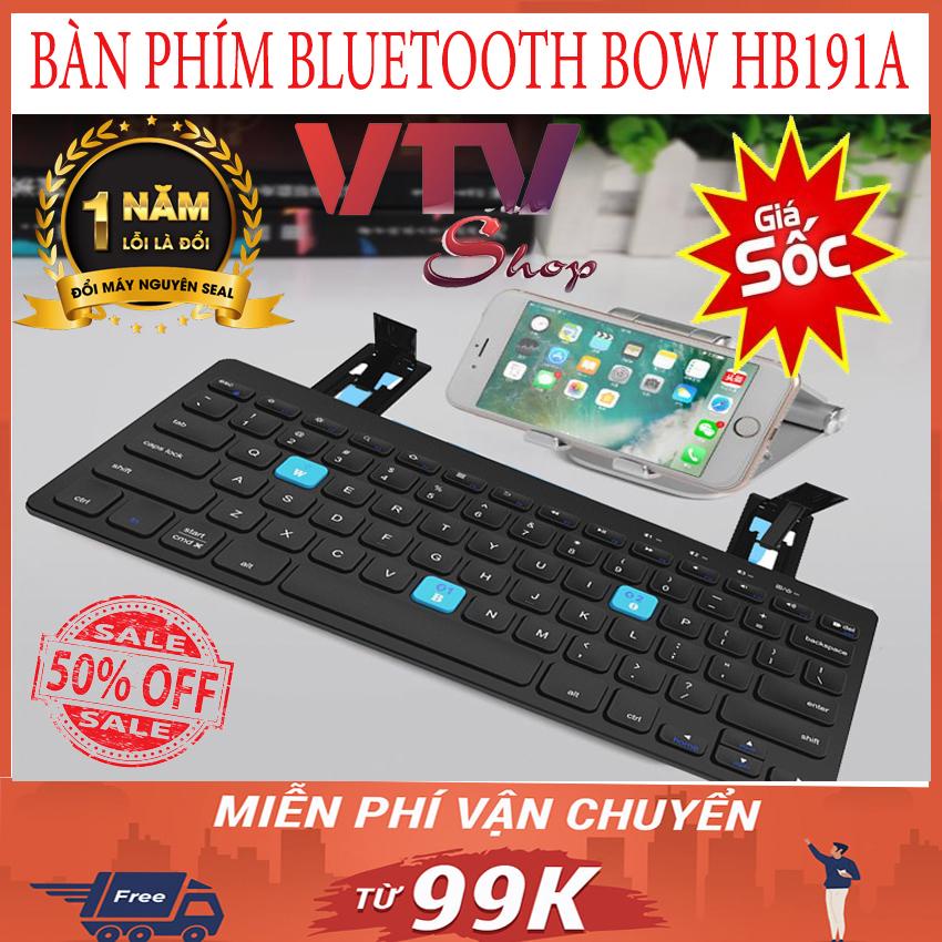 Bàn Phím Cơ Bluetooth Không Dây, Bàn Phím Bluetooth BOW HB191A Cho Ipad - Android - Los - Win