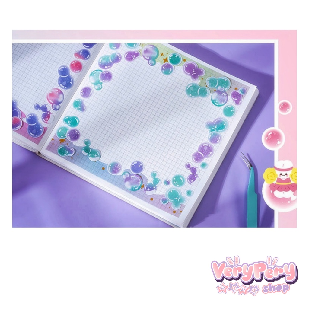 Cuộn Sticker Bong Bóng Chấm Tròn Nhiều Màu Sắc Decor Toploader, Sổ Tay