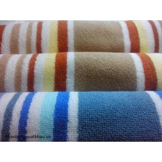 Khăn rửa mặt màu, kẻ sợi bông
