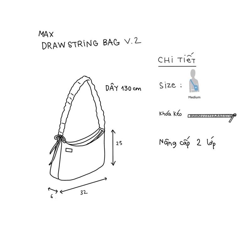 Túi Đeo Chéo “Drawstring Bag” Ver.2