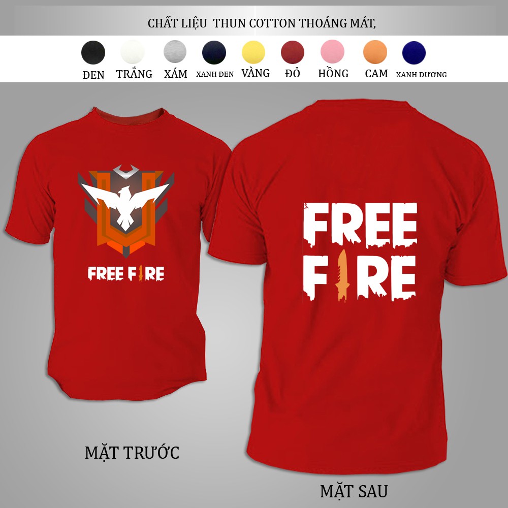 Áo Thun, Áo Phông Nam Nữ FreeFiree cá tính, trẻ trung( có size từ 45-85kg) nam nữ đều mặc được