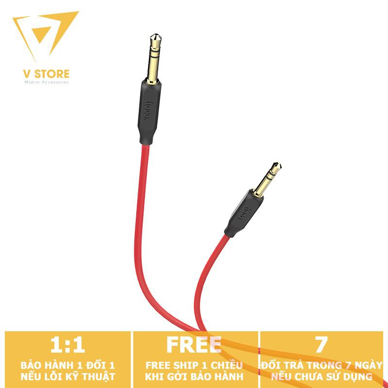 CÁP ÂM THANH 2 ĐẦU 3.5MM HOCO UPA11 JACK AUDIO AUX 1M KẾT NỐI ĐIỆN THOẠI XE HƠI Ô TÔ LOA