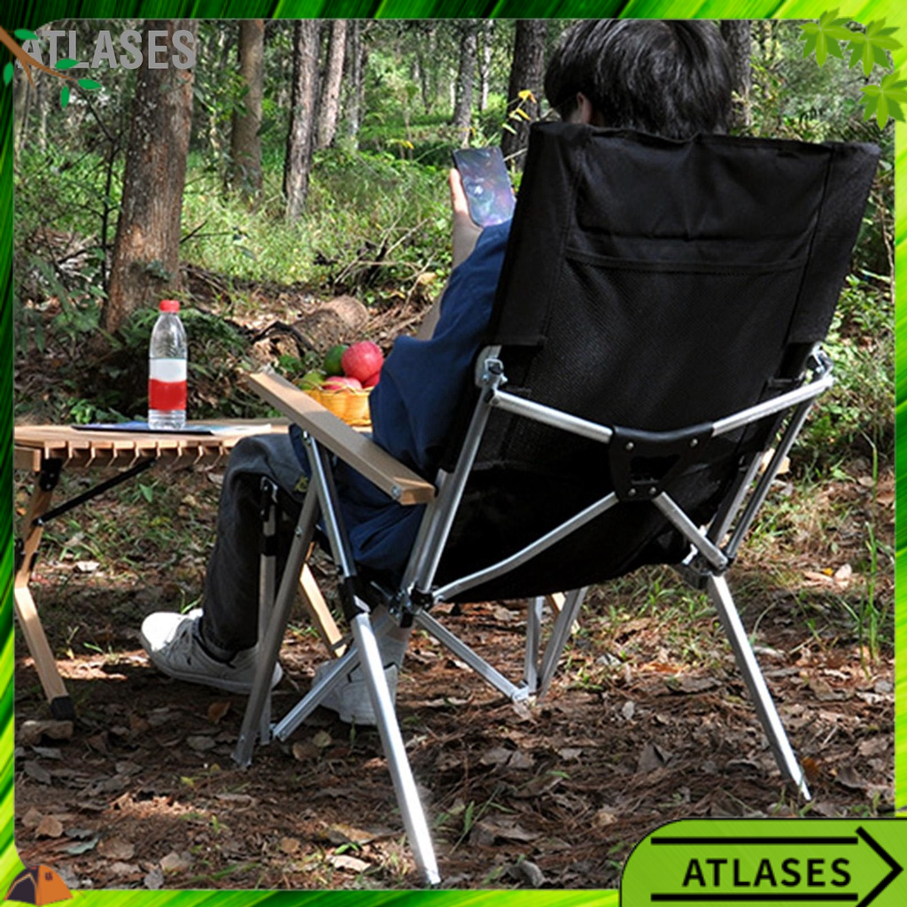 Ghế gấp di động dã ngoại cắm trại ngoài trời hạng nặng để đi câu cá trên bãi biển  Atlases~