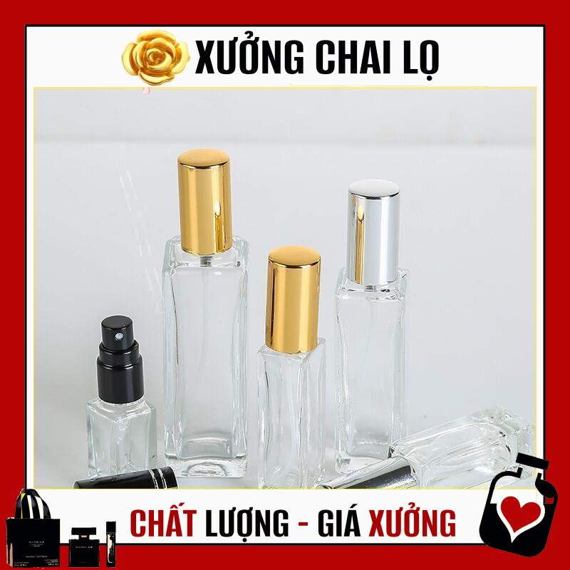 Lọ Chiết Nước Hoa ❤ TOP GIÁ RẺ ❤ Lọ chiết nước hoa thủy tinh vuông 5ml đựng dầu thơm , phụ kiện du lịch