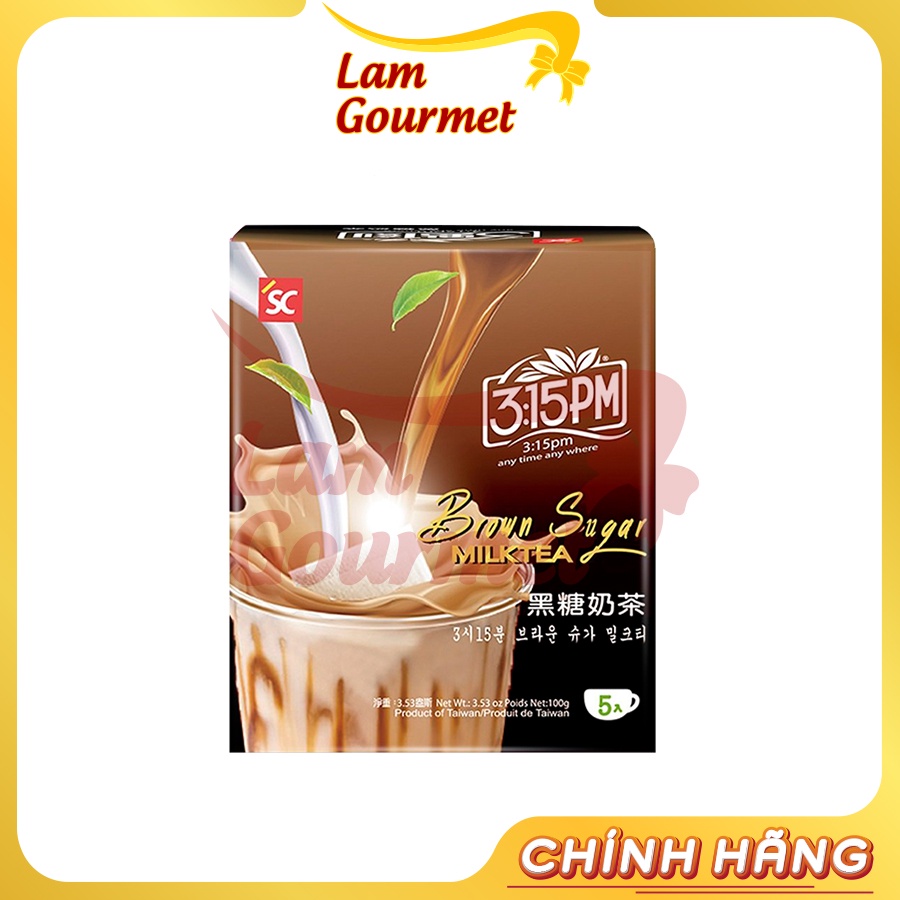 Trà Sữa Bột Tự Pha Đường Đen Đài Loan 3:15pm Thơm Ngon Béo Ngậy Nhập Khẩu Trực Tiếp - Lam Gourmet