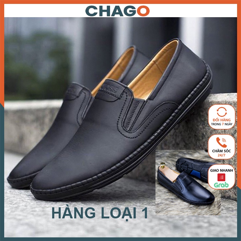 Giày lười nam cao cấp giày mọi tây da bò công sở thời trang Hàn Quốc CHAGO MS 095