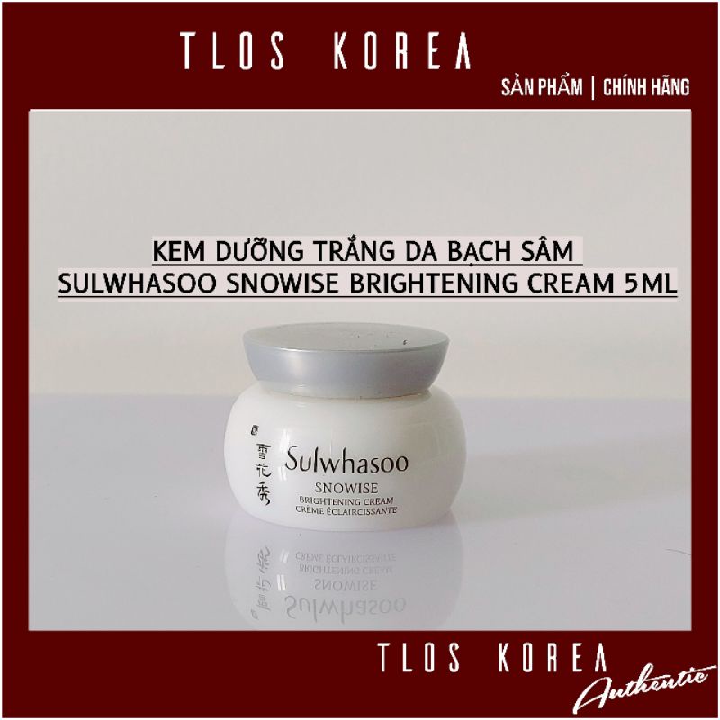[Date 2023] KEM DƯỠNG TRẮNG BẠCH SÂM SULWHASOO SNOWISE BRIGHTENING CREAM 5ML