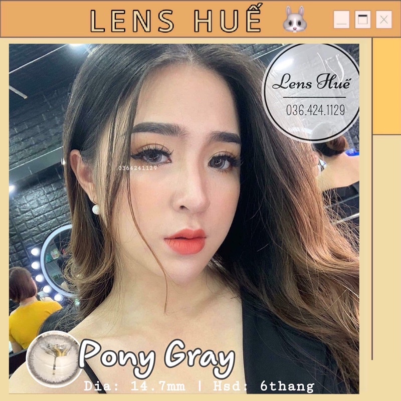 ✨ Kính áp tròng - lens màu GRAY giãn to baby hạn sử dụng 12 tháng - Lens Huế