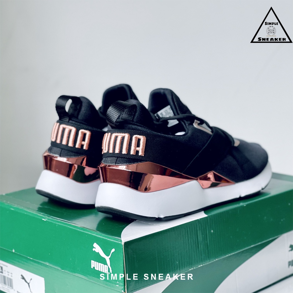 Giày Puma Nữ Chính Hãng FREESHIPPuma Muse X3 Black Rose Gold - Giày Sneaker Thể Thao Nữ Puma - Simple Sneaker