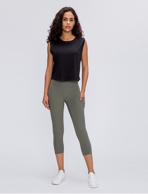 Quần tập Lululemon Fast & Free Tight dáng ngố - Quần tập thể thao Lulu không logo