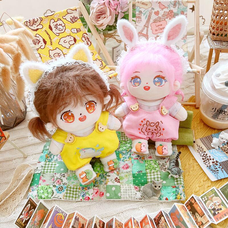 Quần Yếm Cotton 20cm Kiểu Dáng Hoạt Hình Dễ Thương Cho Búp Bê