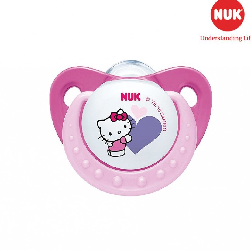 Bộ 2 ti giả NUK Sleeptime silicone Hello Kitty từ 0m-18m