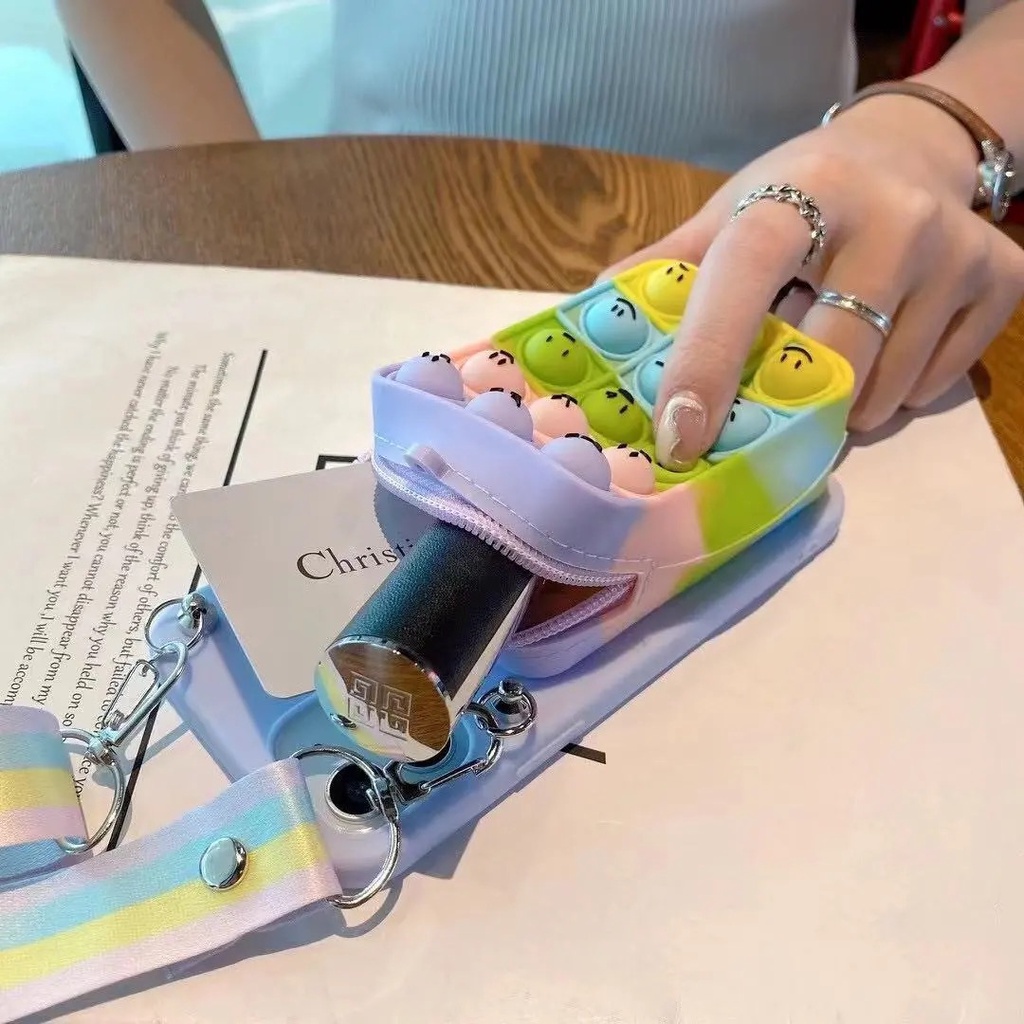 Ốp điện thoại dạng ví hình hoạt hình có dây đeo chống rơi cho OPPO RENO5 RENO5PRO RENO5F RENO6 RENO6PRO RENO6Z