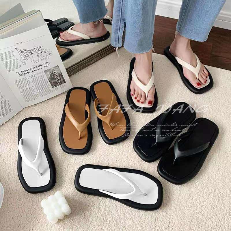 Dép Sandal Đế Dày Phong Cách Phương Tây Thời Trang Mùa Hè Cho Nữ