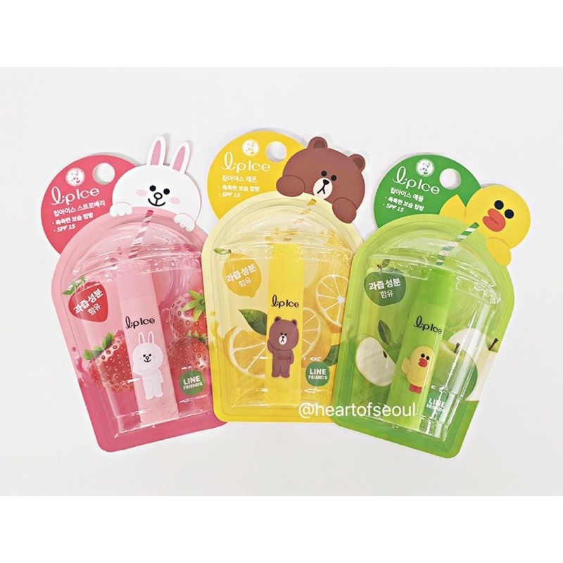 Son dưỡng Lipice Line Friends Lip Balm nội địa Hàn 3.5g (Bill Hàn)