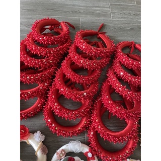 Mấn đội đầu cô dâu sang trọng, kết hạt pha lê