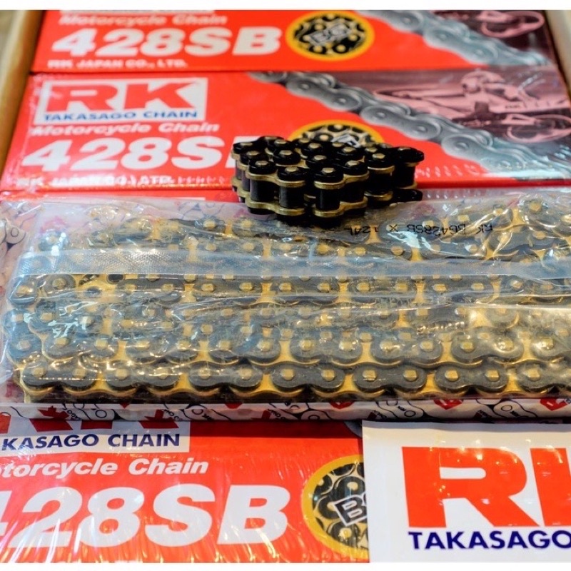 Sên RK vàng đen 428HSBT /428SB - 124L chính hãng