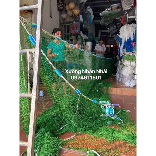 LƯỚI VÉT DÙ 10m cao 2m, Mắt lưới 3,5 cm, Túi 5m_Hàng Chất Lượng Cao Độ bền 4-5 năm