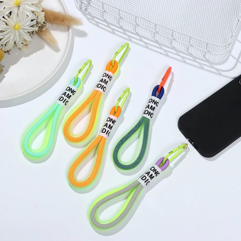 Dây Đeo Điện Thoại / Chìa Khóa Bằng Lưới Màu Dạ Quang Độc Đáo Tiện Dụng