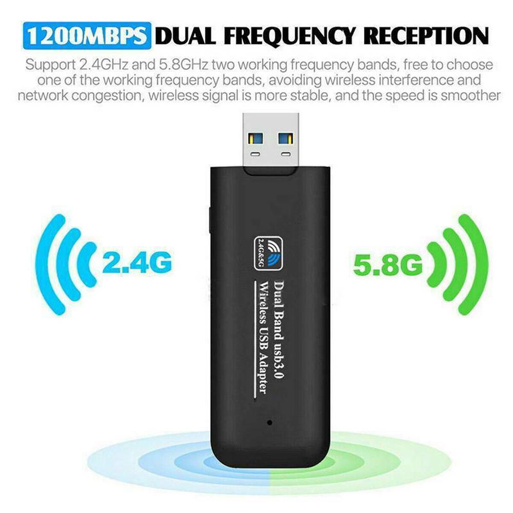 Usb Phát Sóng Wifi Kuwfi Rtl8812Bu Kết Nối Usb 3.0 1200mbps | BigBuy360 - bigbuy360.vn