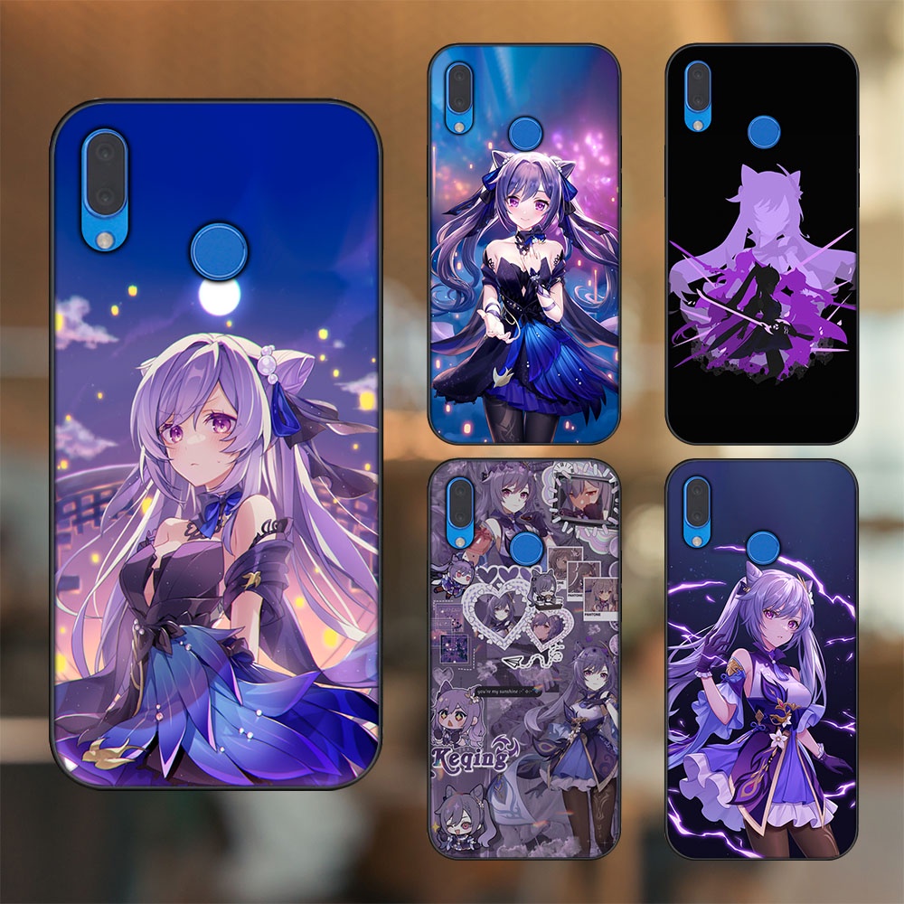 Ốp lưng Huawei Nova 3, Nova 3i, Nova 3e, P20 Lite viền đen in hình Keqing Genshin Impact