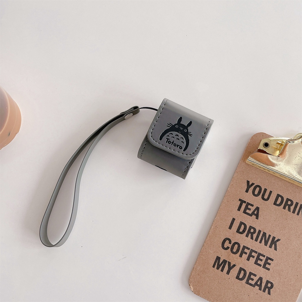 Vỏ Bảo Vệ Hộp Sạc Tai Nghe Bluetooth AirPods 1 2 pro 3 2021 gen3 Bằng Tpu Mềm Hình Totoro Da Xám