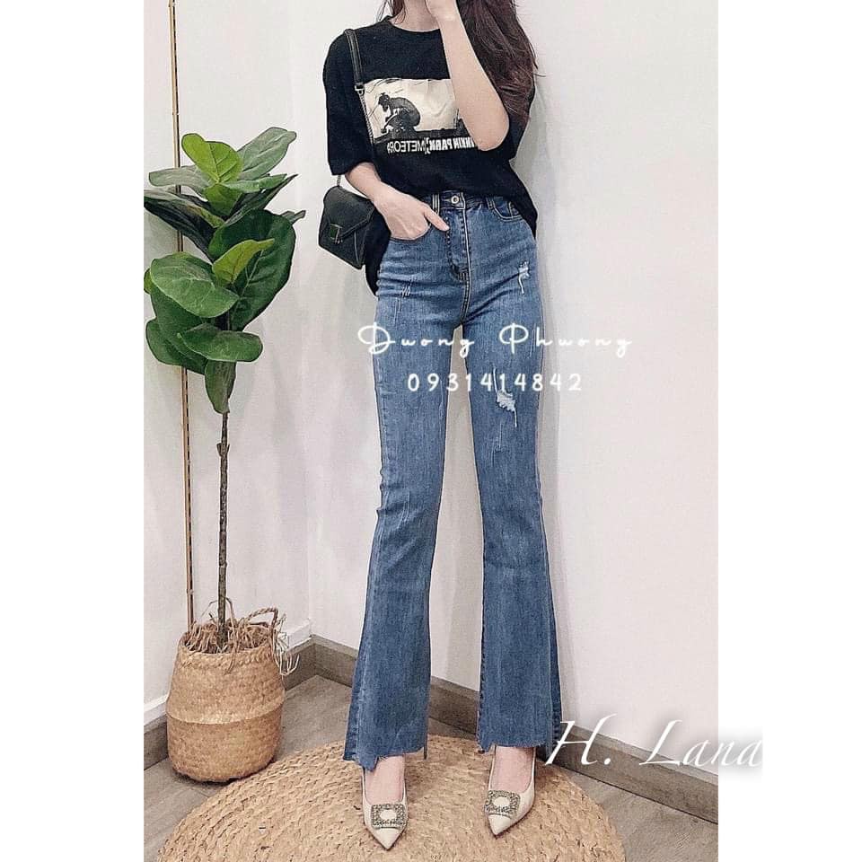 MÃ-058 QUẦN LOE CẮT GẤU SƯỚC ĐÙI