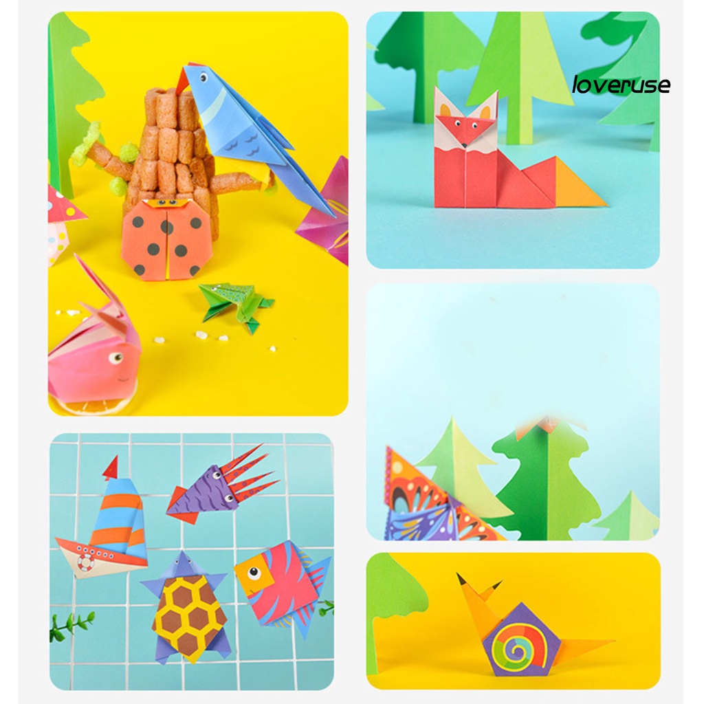 Set giấy xếp hình Origami nhiều màu sắc tiện lợi dành cho trẻ em