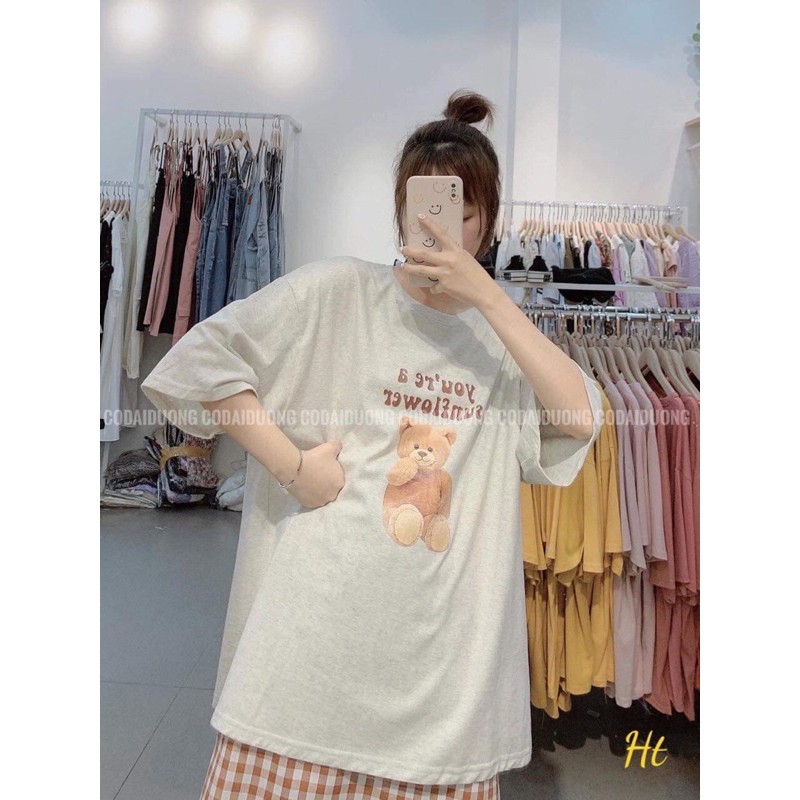 Áo phông 3D gấu nâu sùnlower H2O765