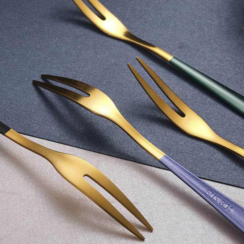 Set 5 Nĩa Ăn Trái Cây Bằng Thép Không Gỉ