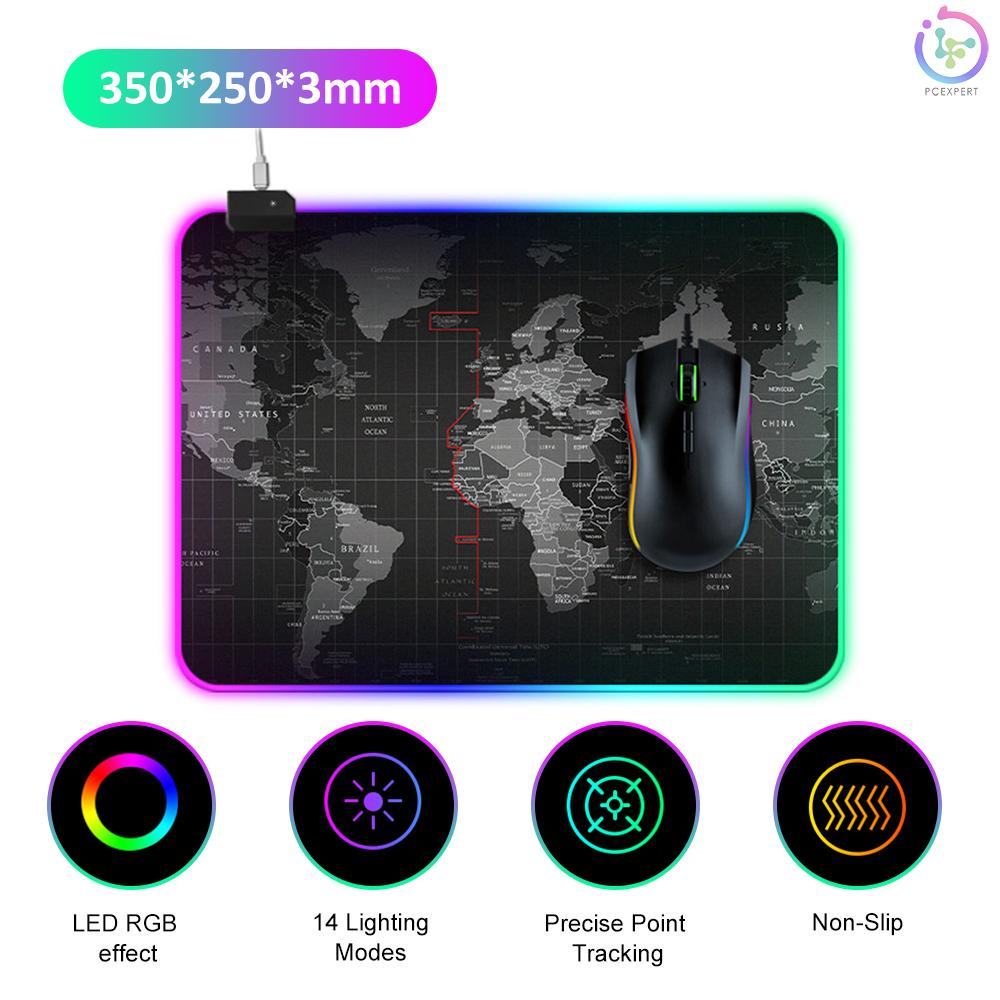 LEDs RGB Mouse Pad 14 Lighting Modes Gaming Extra Large Soft Extended Non Slip Mousepad for PC Laptop