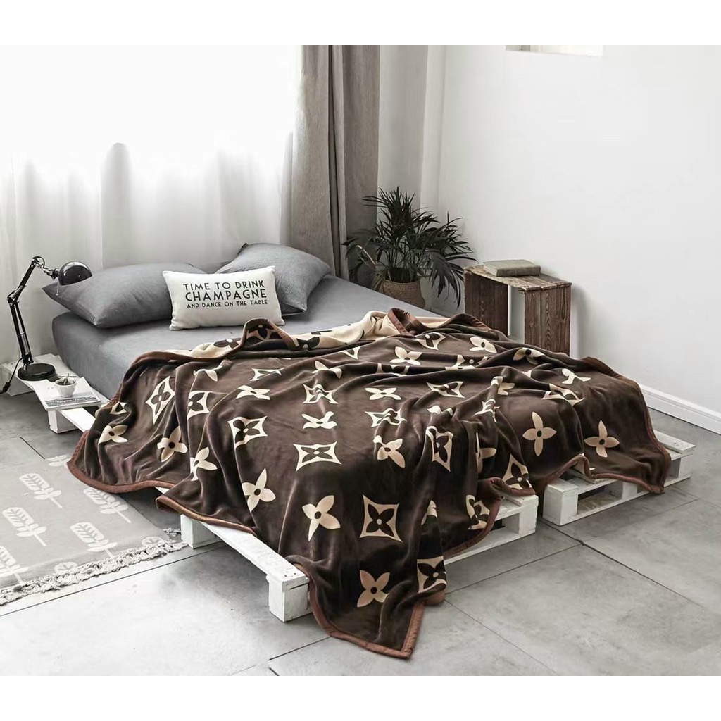 Chăn nỉ nhung tuyết thương hiệu _LOẠI 1_mềm có túi xách nặng 2kg7 kích thước 2mx2m3 loại 1