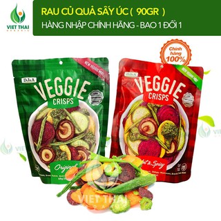 Rau Củ Sấy Giòn Úc DJ&A 90Gram - VỊ TRUYỀN THỐNG/ CAY CAY - MÓN ĂN VẶT NGON GIÒN TỐT CHO SỨC KHỎE
