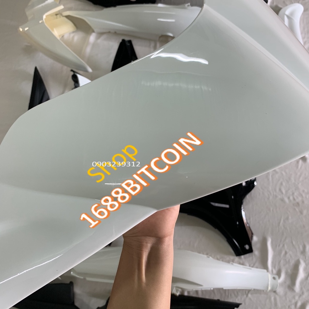 Fuil dàn áo xe JUPITER MX  màu Trắng - Bộ yếm xe jupiter Gravita -nhựa nguyên sinh ABS LOẠI ĐẸP